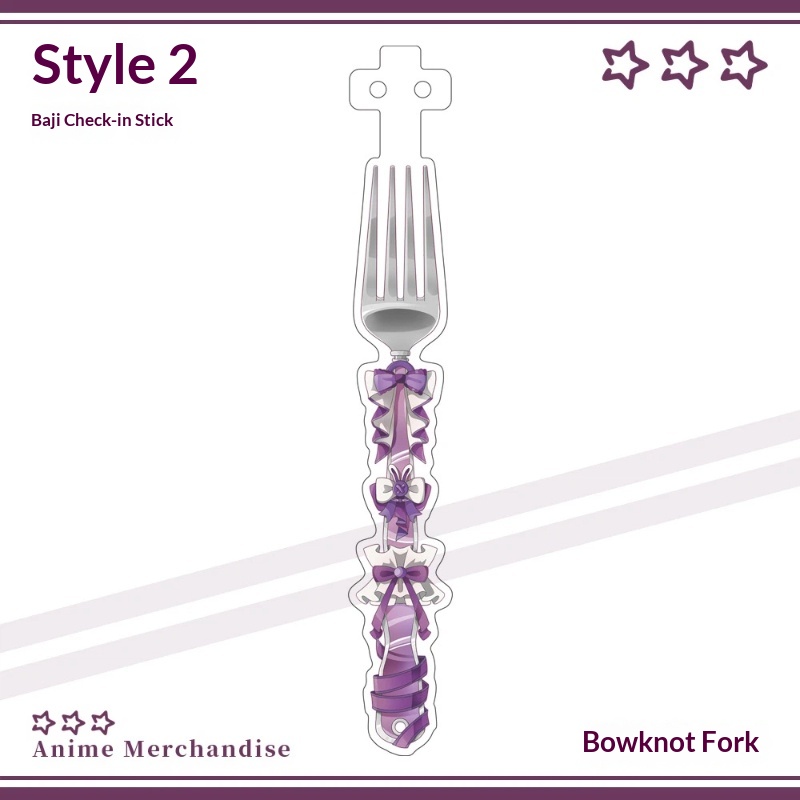 Anime Acrylic Bowknot Fork Sha - Acrylic Cosplay Prop recensione e prezzo