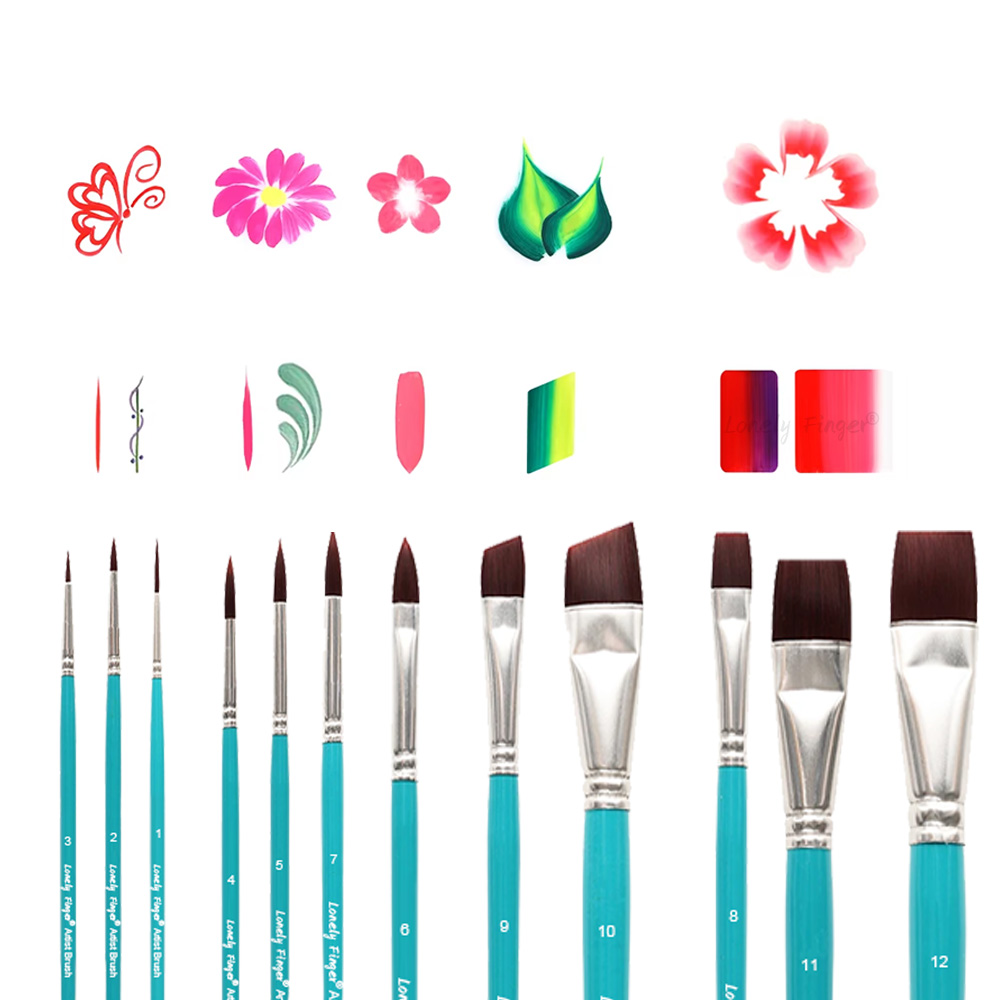 Face Paint Brushes, 12/24PCS A - Cosplay Prop Paint recensione e prezzo