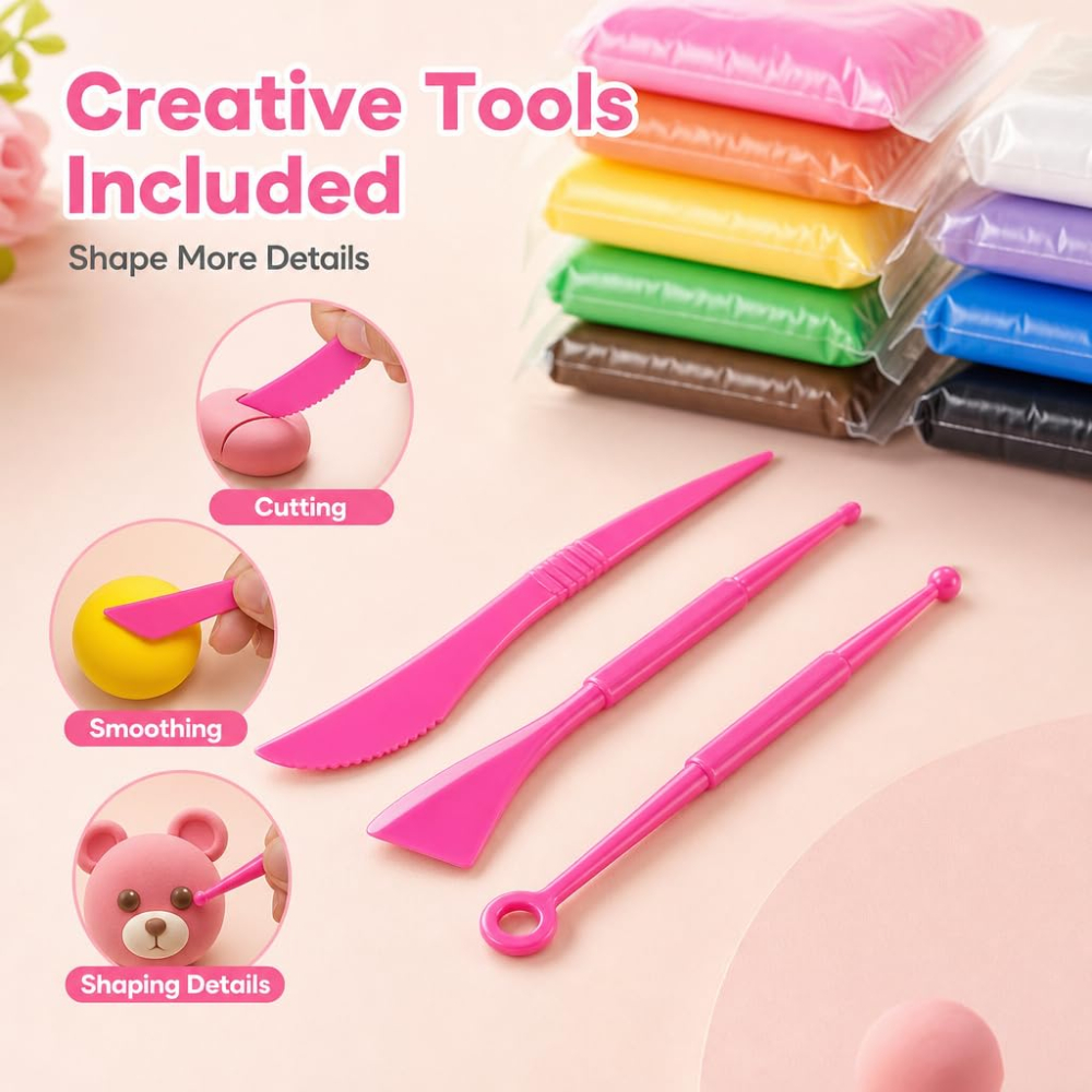 Air Dry Modeling Clay Kit Soft - Foam Clay Sculpt recensione e prezzo