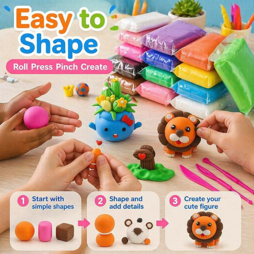 Air Dry Modeling Clay Kit Soft - Foam Clay Sculpt recensione e prezzo