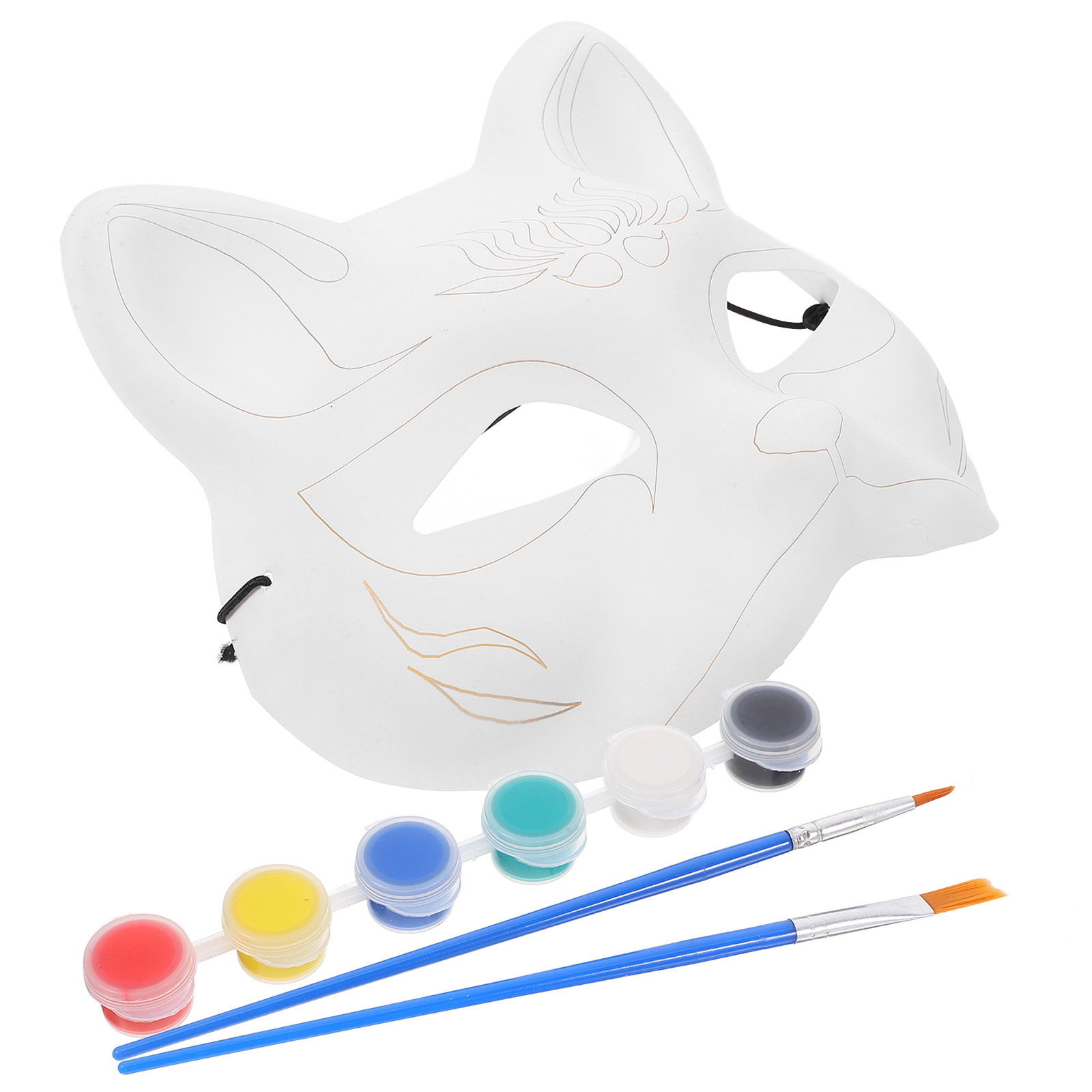 1Set DIY Blank Fox Cat Mask Ha - Cosplay Prop Painting recensione e prezzo