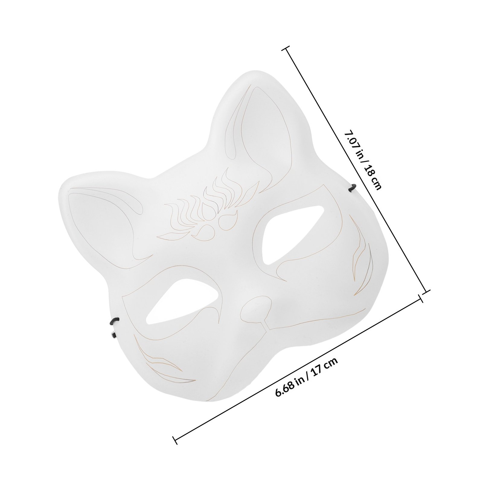 1Set DIY Blank Fox Cat Mask Ha - Cosplay Prop Painting recensione e prezzo